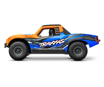 Traxxas Mini Slash 4X4: 4WD short course truck, fully assembled, Ready-To-Race®, with TQ™ 2.4 GHz radio system, Bl-2s™ Brushless Power System, and clipless® painted body. Includes 2-cell LiPo battery and 2-amp USB-C - Orange