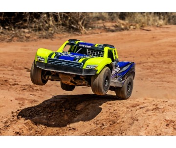 Traxxas Mini Slash 4X4: 4WD short course truck, fully assembled, Ready-To-Race®, with TQ™ 2.4 GHz radio system, Bl-2s™ Brushless Power System, and clipless® painted body. Includes 2-cell LiPo battery and 2-amp USB-C - Yellow