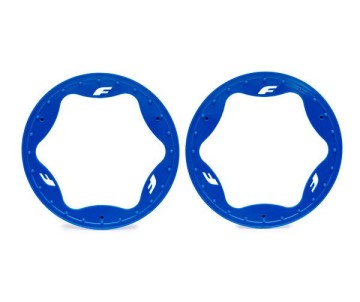 Traxxas Beadlock rings, rear, blue (4.3