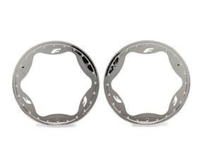 Traxxas Beadlock rings, rear, chrome (4.3