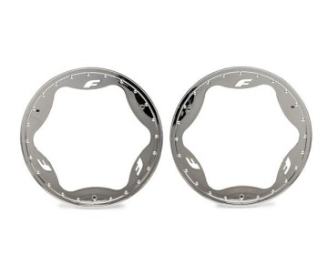 Traxxas Beadlock rings, rear, chrome (4.3