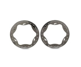Traxxas Beadlock rings, front, chrome (3.5