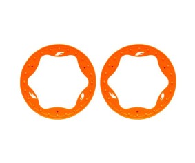 Traxxas Beadlock rings, front, orange (3.5