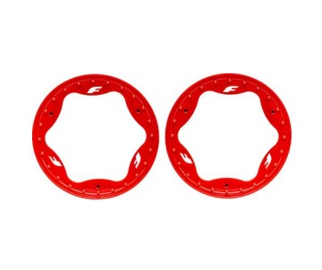 Traxxas Beadlock rings, front, red (3.5