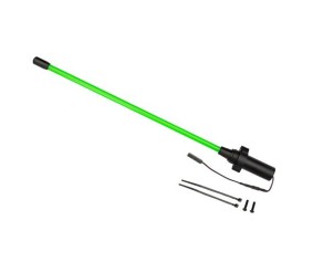 Traxxas Whip light, LED (assembled) (1)/ 3x12mm BCS (2) (replacement for 1 whip light, left or right) (requires #6588X accessory power supply), Green