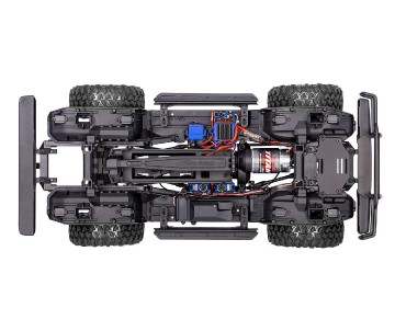 TRX-4 Scale and Trail™ crawler with Nissan® Pathfinder® Body: 1/10 scale 4X4 trail truck, fully-assembled, waterproof electronics, Ready-To-Drive®, with TQi™ 2.4 GHz 4-channel radio system, XL-5™ HV speed control, high/low transmission, remote locking dif