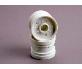 Traxxas Wheels, White (Rear) (2) (Tom Cat)