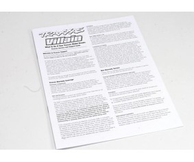 Traxxas Operating Instructions, Villain