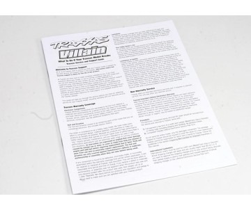 Traxxas Operating Instructions, Villain