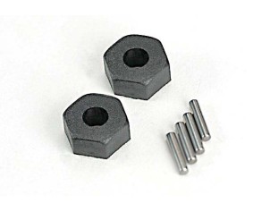 Traxxas Wheel hubs, hex (2)/ stub axle pins (2)