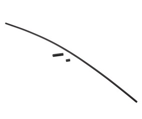 Traxxas Antenna, tube, black (1)/ vinyl antenna cap (1)/ wire retainer (1)