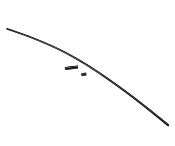 Traxxas Antenna, tube, black (1)/ vinyl antenna cap (1)/ wire retainer (1)