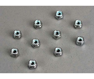 Traxxas Nuts, 4mm nylon locking (10)
