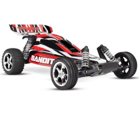 Traxxas Bandit: 1/10 Scale Off-Road Buggy, Fully-Assembled, Waterproof, Ready-To-Race, with TQ 2.4GHz Radio System, XL-5 Electronic Speed Control, and ProGraphix Painted Body. Requires: Battery and Charger - Red
