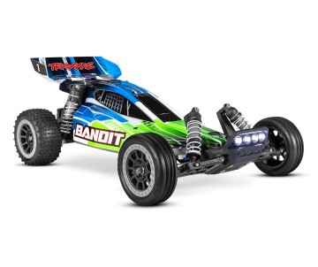 Traxxas Bandit 1/10 RTR Buggy Green with LED Light Kit