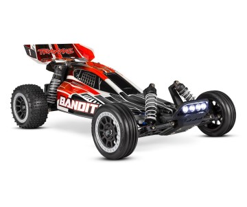 Traxxas Bandit 1/10 RTR Buggy Red/Black with LED Light Kit