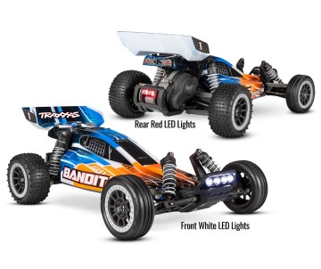 Traxxas Bandit 1/10 RTR Buggy Red/Black with LED Light Kit