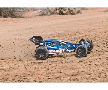 Traxxas Fully 1/10 Bandit, assembled, waterproof, Ready-To-Race®, with TQ™ 2.4 GHz radio system, XL-5® Electronic Speed Control, 8.4 V NiMH 3000 mAh Power Cell™ battery, 4-amp USB-C fast charger, and ProGraphix® painted body.