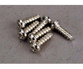 Traxxas Screws, 2x6mm roundhead self-tapping (6)