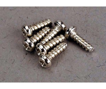 Traxxas Screws, 2x6mm roundhead self-tapping (6)