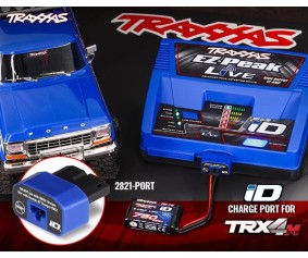 Traxxas ID Charger Port for TRX-4M Battery, 2-amp (for charging #2821 2-cell LiPo battery with Traxxas® EZ-Peak® iD chargers) 