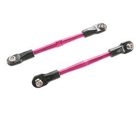 Traxxas 59mm Aluminum Turnbuckle Toe Link (Pink) (2)