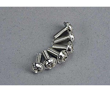 Traxxas Motor Screws (3x8mm Washerhead Machine) (6)