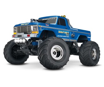 Traxxas Bigfoot No. 1 The Original Monster Truck with LED Lights, 1/10 Scale 2WD Monster Truck, XL-5 brushed ESC, Titan 12t Motor, 7 Cell NiHM battery and 4A DC Charger
