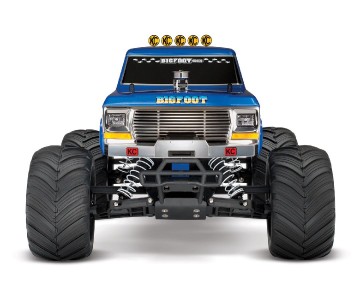 Traxxas Bigfoot No.1 1/10 Officially Licensed Replica Monster Truck RTR with TQ 2.4GHz Radio System and XL-5 ESC (Fwd/Rev) Includes 7-Cell NiMH 3000mAh Traxxas Battery and 4-amp USB-C Charger w/ iD