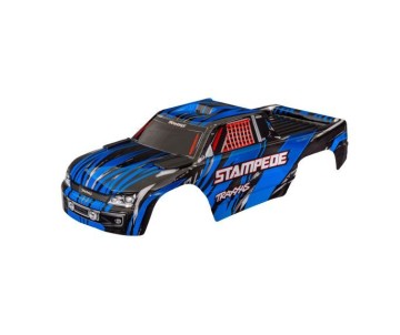 Traxxas Body, Stampede (also fits Stampede VXL), blue (painted, decals applied) (assembled with front & rear body mounts for clipless mounting)