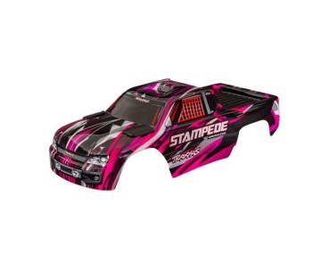 Traxxas Body, Stampede (also fits Stampede VXL), pink (painted, decals applied) (assembled with front & rear body mounts for clipless mounting)