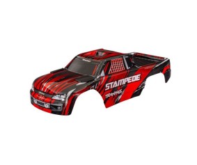 Traxxas Body, Stampede (also fits Stampede VXL), red (painted, decals applied) (assembled with front & rear body mounts for clipless mounting) for TRA36254-8