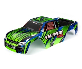 Traxxas Body, Stampede VXL, Green & Blue (Painted, Decals Applied)