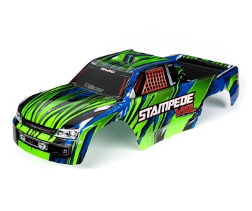Traxxas Body, Stampede VXL, Green & Blue (Painted, Decals Applied)