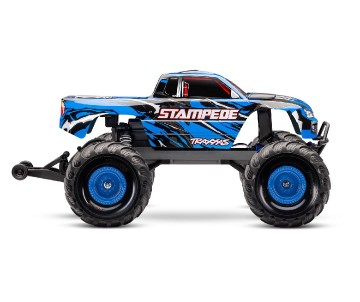 Traxxas Stampede 1/10 Monster Truck RTR Extreme Heavy Duty with TQ 2.4GHz Radio System and XL-5 ESC (Fwd/Rev) Includes 7-Cell NiMH 3000mAh Traxxas Battery and 4-amp USB-C Charger w/ iD - Blue-X
