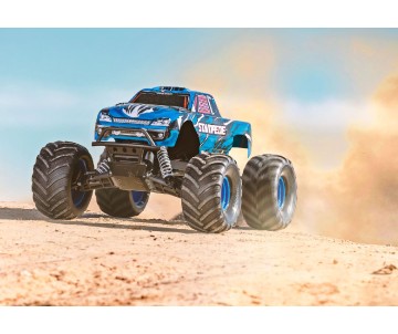 Traxxas Stampede 1/10 Monster Truck RTR Extreme Heavy Duty with TQ 2.4GHz Radio System and XL-5 ESC (Fwd/Rev) Includes 7-Cell NiMH 3000mAh Traxxas Battery and 4-amp USB-C Charger w/ iD - Blue-X