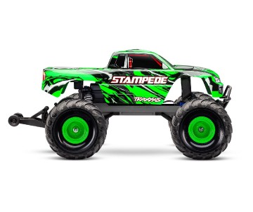 Traxxas Stampede 1/10 Monster Truck RTR Extreme Heavy Duty with TQ 2.4GHz Radio System and XL-5 ESC (Fwd/Rev) Includes 7-Cell NiMH 3000mAh Traxxas Battery and 4-amp USB-C Charger w/ iD - Green-X