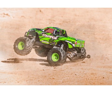 Traxxas Stampede 1/10 Monster Truck RTR Extreme Heavy Duty with TQ 2.4GHz Radio System and XL-5 ESC (Fwd/Rev) Includes 7-Cell NiMH 3000mAh Traxxas Battery and 4-amp USB-C Charger w/ iD - Green-X