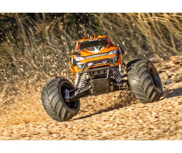 Traxxas Stampede 1/10 Monster Truck RTR Extreme Heavy Duty with TQ 2.4GHz Radio System and XL-5 ESC (Fwd/Rev) Includes 7-Cell NiMH 3000mAh Traxxas Battery and 4-amp USB-C Charger w/ iD - Orange