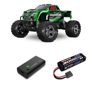 Traxxas Stampede: 1/10 Scale Monster Truck.  Ready-To-Race with TQ™ 2.4GHz radio system and BL-2s™ brushless ESC (fwd/rev).