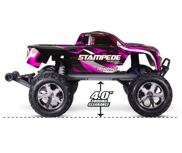 Traxxas 1/10 Stampede 2WD BL-2S HD Clipless - Pink
