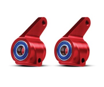 Traxxas Aluminum Steering Blocks w/Ball Bearings (Red) (2)