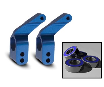 Traxxas Aluminum Stub Axle Carrier (Blue) (2)