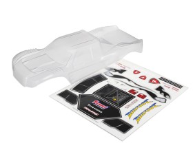 Traxxas- Body, Bigfoot, Officially Licensed replica (clear, requires painting)/ window masks/ decal sheet 