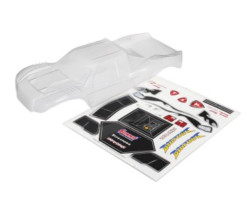 Traxxas- Body, Bigfoot, Officially Licensed replica (clear, requires painting)/ window masks/ decal sheet 