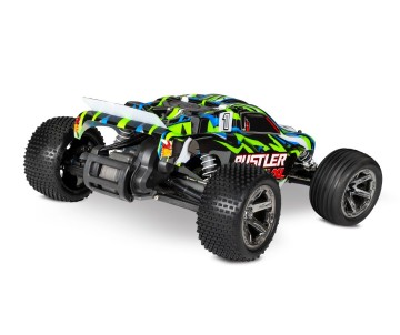 Traxxas Rustler VXL Brushless 1/10 RTR Stadium Truck - Green, Magnum Transmission, TSM, TQi, No Battery/Charger