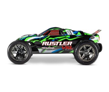 Traxxas Rustler VXL Brushless 1/10 RTR Stadium Truck - Green, Magnum Transmission, TSM, TQi, No Battery/Charger