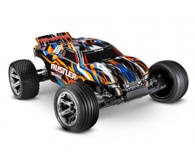 Traxxas Rustler VXL Brushless 1/10 RTR Stadium Truck - Orange, Magnum Transmission, TSM, TQi, No Battery/Charger