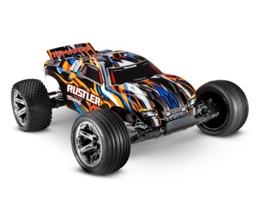 Traxxas Rustler VXL Brushless 1/10 RTR Stadium Truck - Orange, Magnum Transmission, TSM, TQi, No Battery/Charger