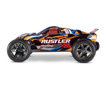 Traxxas Rustler VXL Brushless 1/10 RTR Stadium Truck - Orange, Magnum Transmission, TSM, TQi, No Battery/Charger